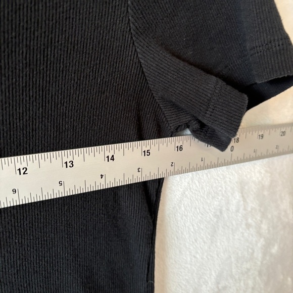 James Perse black ribbed dress size large 3 - Picture 4 of 7